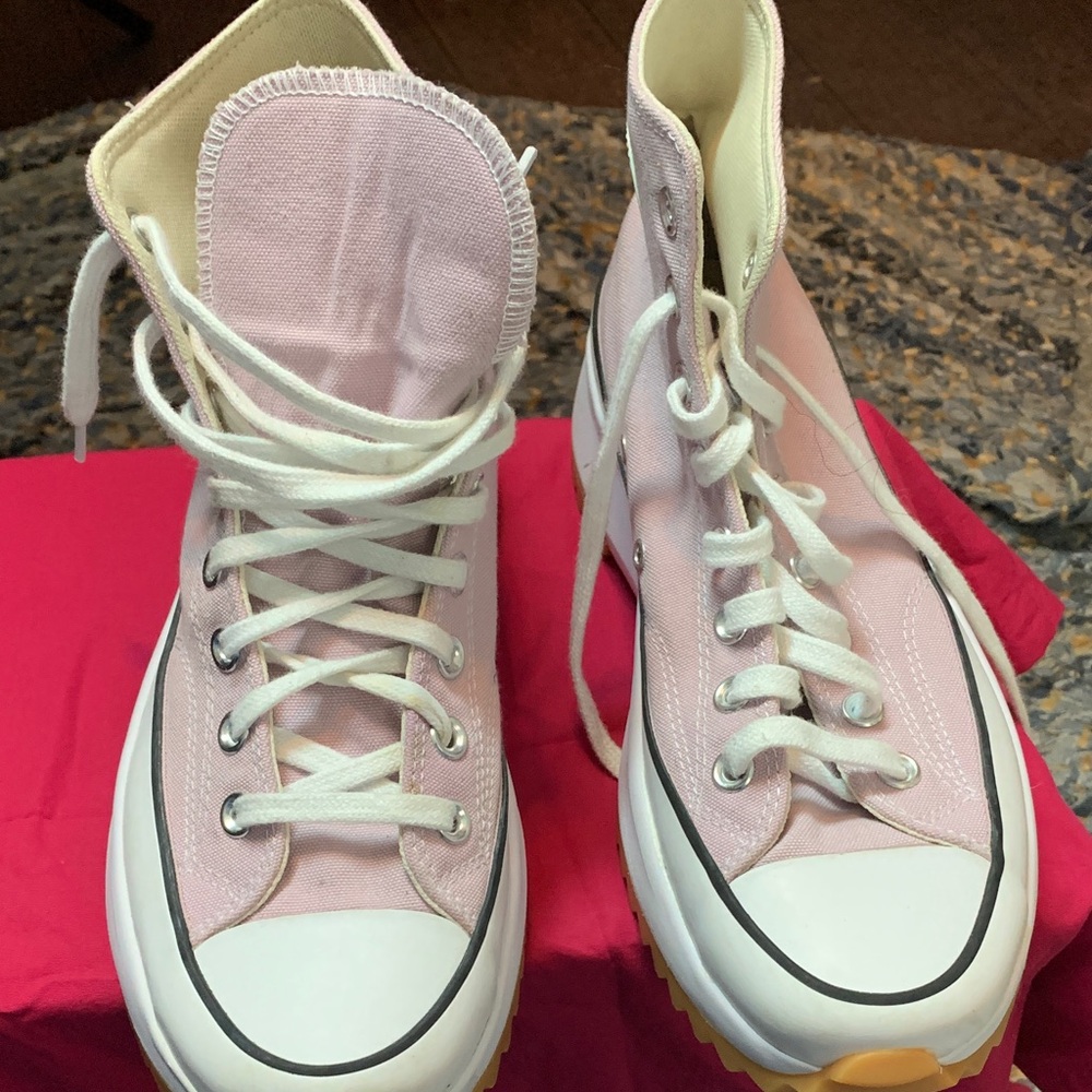 Converse Light Pink High-Top Sneakers